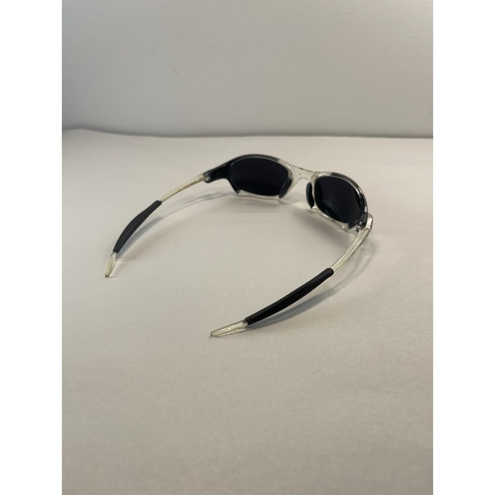 Oakley Sport Sunglasses Black Clear Frame Red Icons w/ Case - Picture 5 of 10